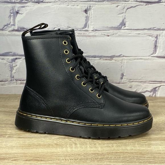 Dr. Martens Shoes Dr Martens Zavala Black Leather Laceup Combat